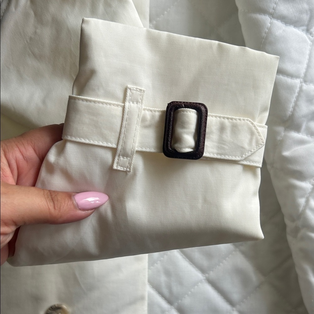 Burberry Kids Cream Pea Coat - Picture 7 of 11